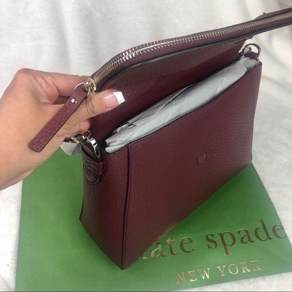 ⬇️NWT Kate Spade Carter Georgia Cherrywood Satchel - Picture 7 of 12